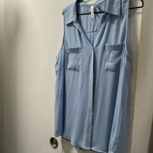 NY Collection light blue top size XL